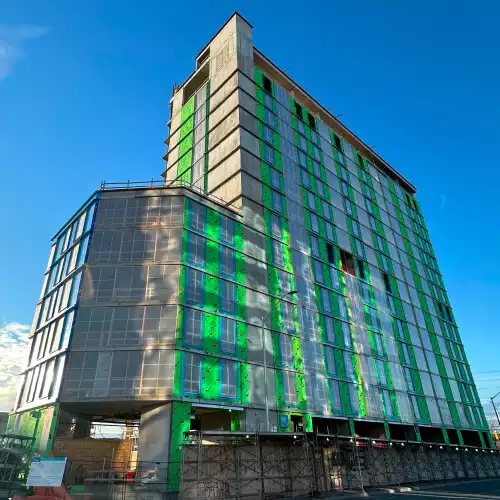 sunset in the suburbs